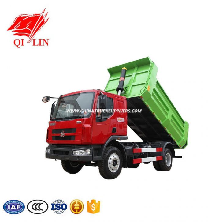 Fuel Diesel 130HP Engine with Middle Top Hydraulic Cylinder Dump Truck 