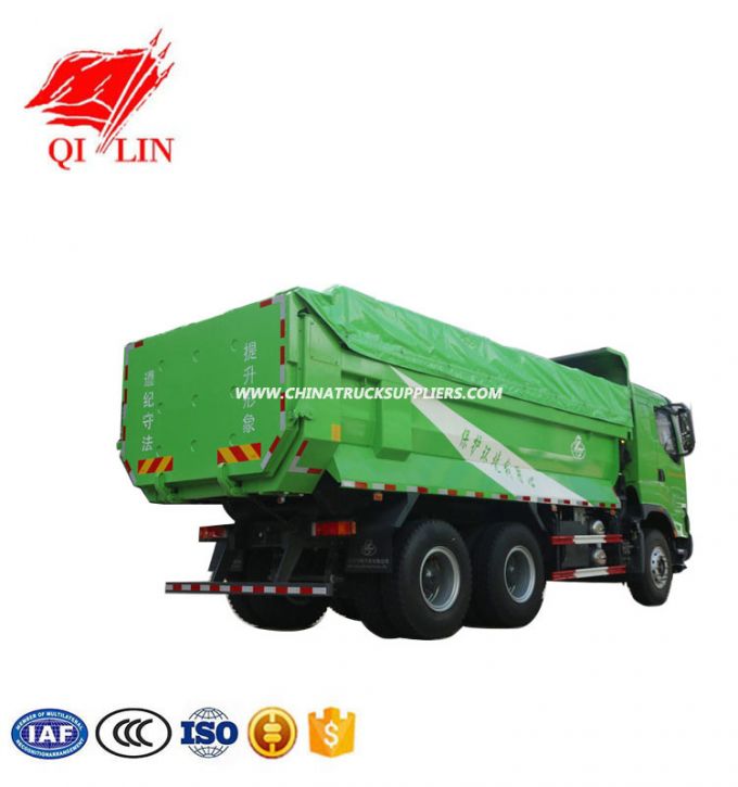 6*4 Drive Form and 12.00r20 Tire with Middle Top Hydraulic Cylinder Heavy Dump Truck 