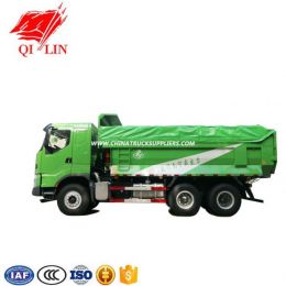 6*4 Drive Form and 385 Big Horsepower with Middle Top Hydraulic Cylinder Heavy Dump Truck for Cheape