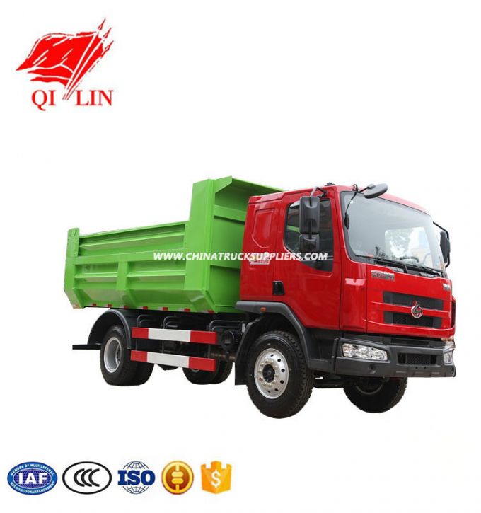 Gross Weight 12 Tons Payload 5 Tons with Middle Top Hydraulic Cylinder Dump Truck 