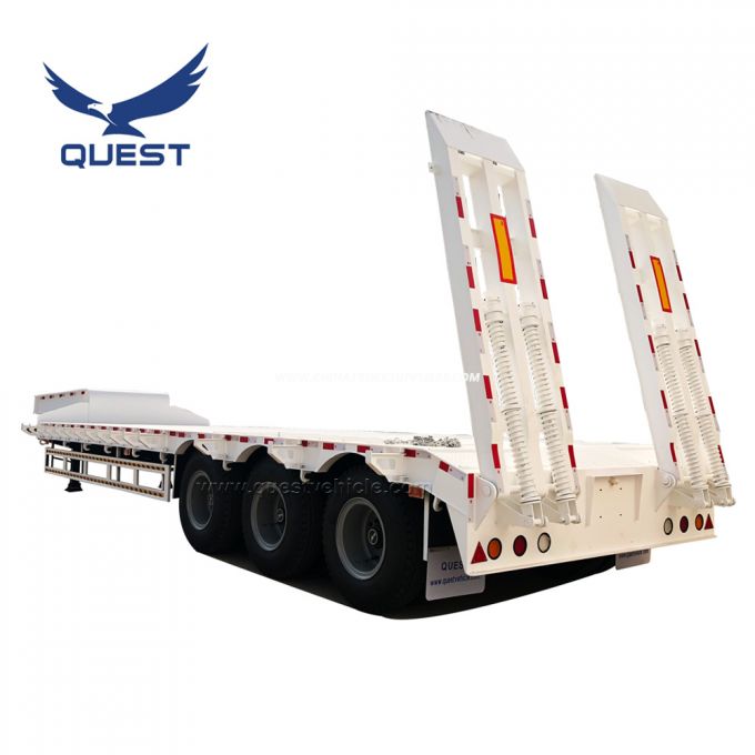 3 Axle 80 Ton Heavy Duty Gooseneck Low Loader/Lowbed/ Lowboy Low Bed Trailer Truck Semi Trailers for 