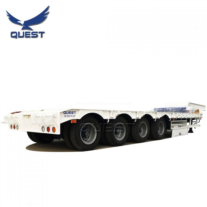 4 Axles 100 Tons Low Bed Semi Trailer, Lowboy Truck Trailer 