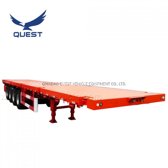 Quest 2/3/4 Axle 40FT-60FT Container Platform Flatbed Semi Trailers 