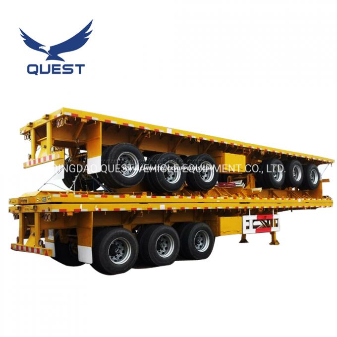 Quest Manufacturers Container Truck Trailer Flatbed Semi Trailer 