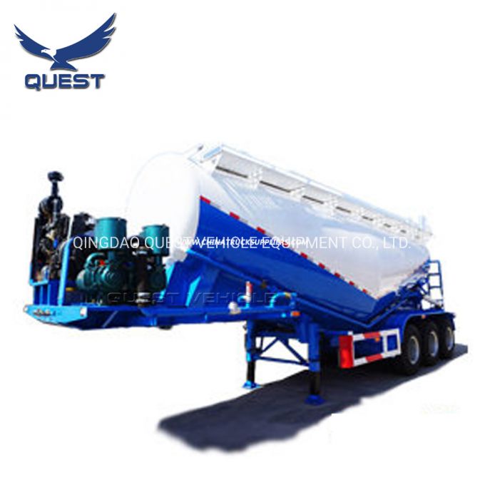 Quest 3-Axle 36-60m3 Powder Tanker Truck Bulk Cement Tank Trailer 