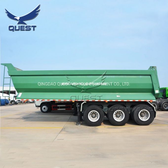 Quest Tipping 3 Axels 30m3 Dump Semi Trailer for Sale 