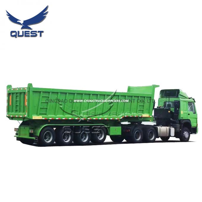 40 Cubic Meter Rear Tipper Trailer 4 Axles Dump Semi Trailer 