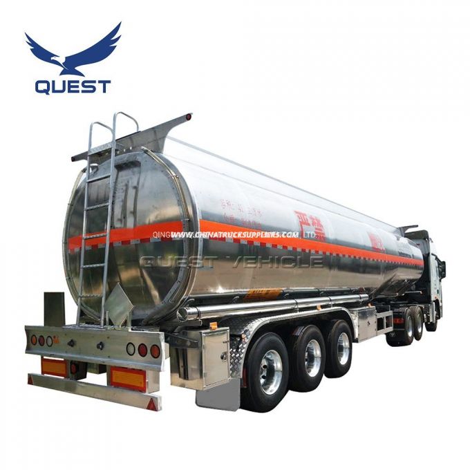 40000 Liters Tri-Axle Aluminum Fuel Oil Tanker Semi Trailers 