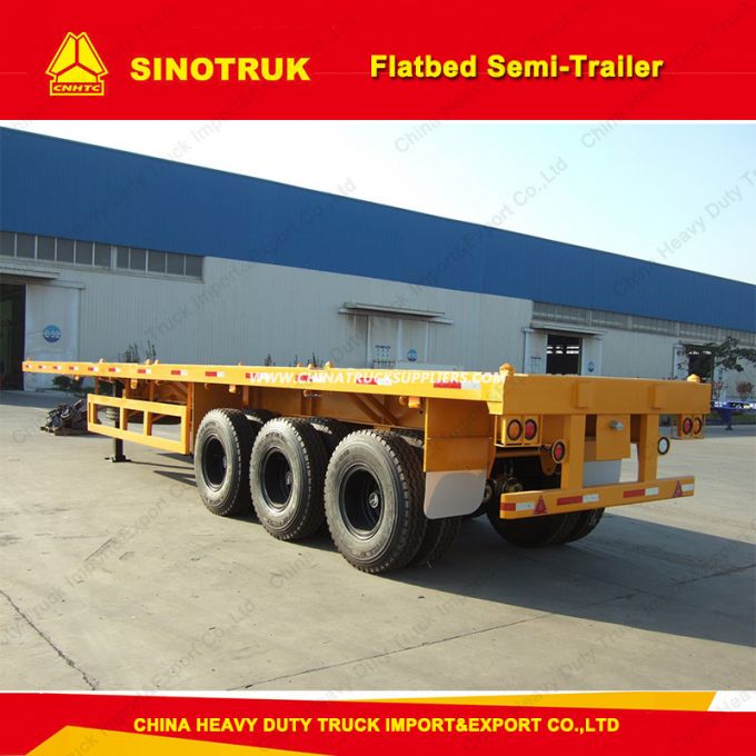 3 Axle 40/50ton Container Trailer/Flatbed Semi Trailer/Flat-Bed Semi Trailer 