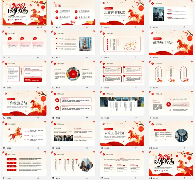 最新76款个人述职报告PPT模板,可编辑可修改图片 3