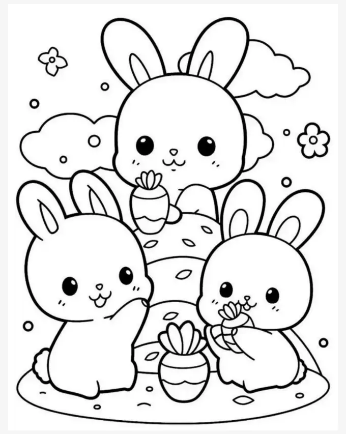 100+个动物简笔画手绘线稿，可打印涂色图片 3