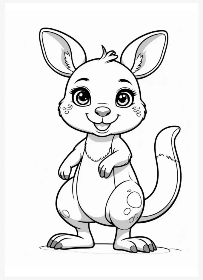 100+个动物简笔画手绘线稿，可打印涂色图片 4