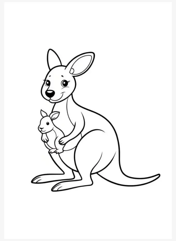 100+个动物简笔画手绘线稿，可打印涂色图片 5