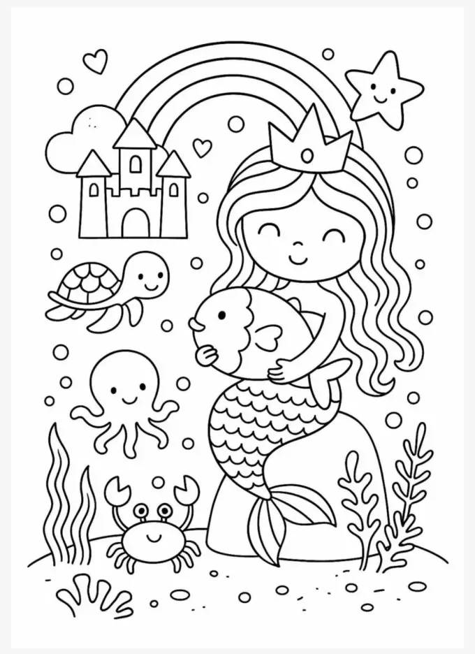 100+个动物简笔画手绘线稿，可打印涂色图片 6