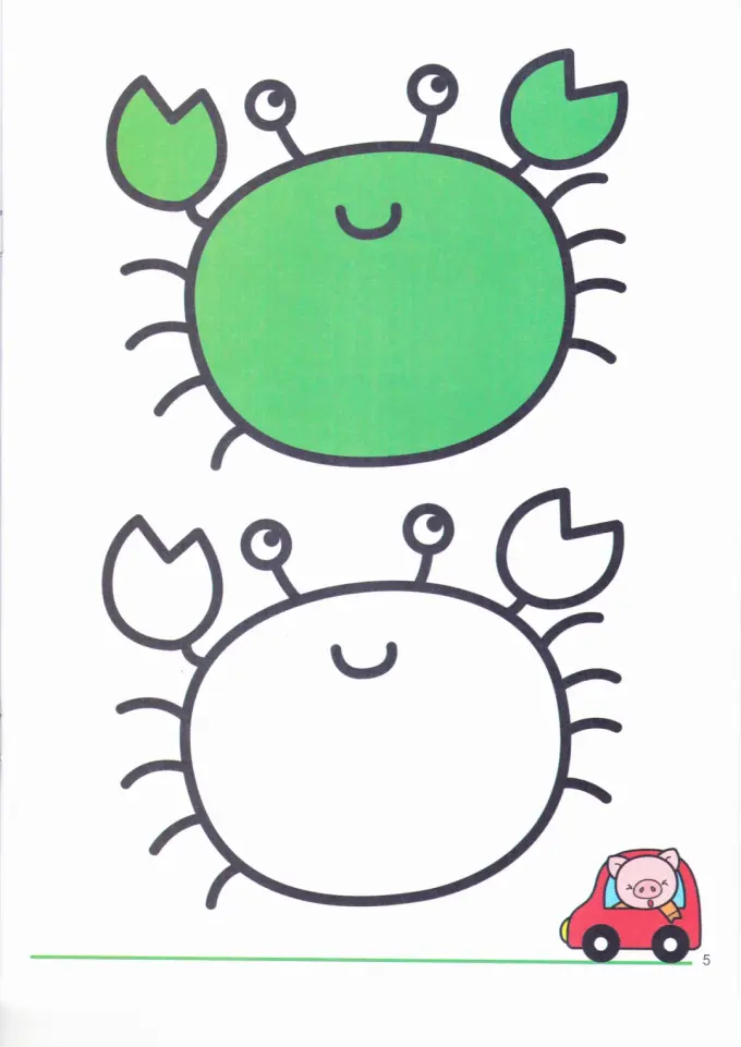 3000张适合儿童幼儿涂色的简笔画模板(A4可打印) 图片 2