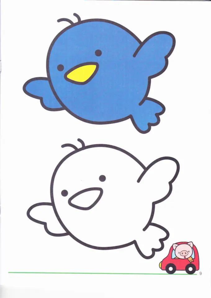 3000张适合儿童幼儿涂色的简笔画模板(A4可打印) 图片 3