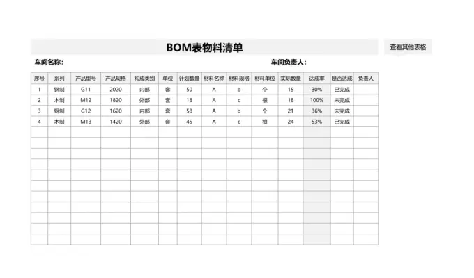26套企业公司产品BOM表物料清单，Excel可编辑图片 5