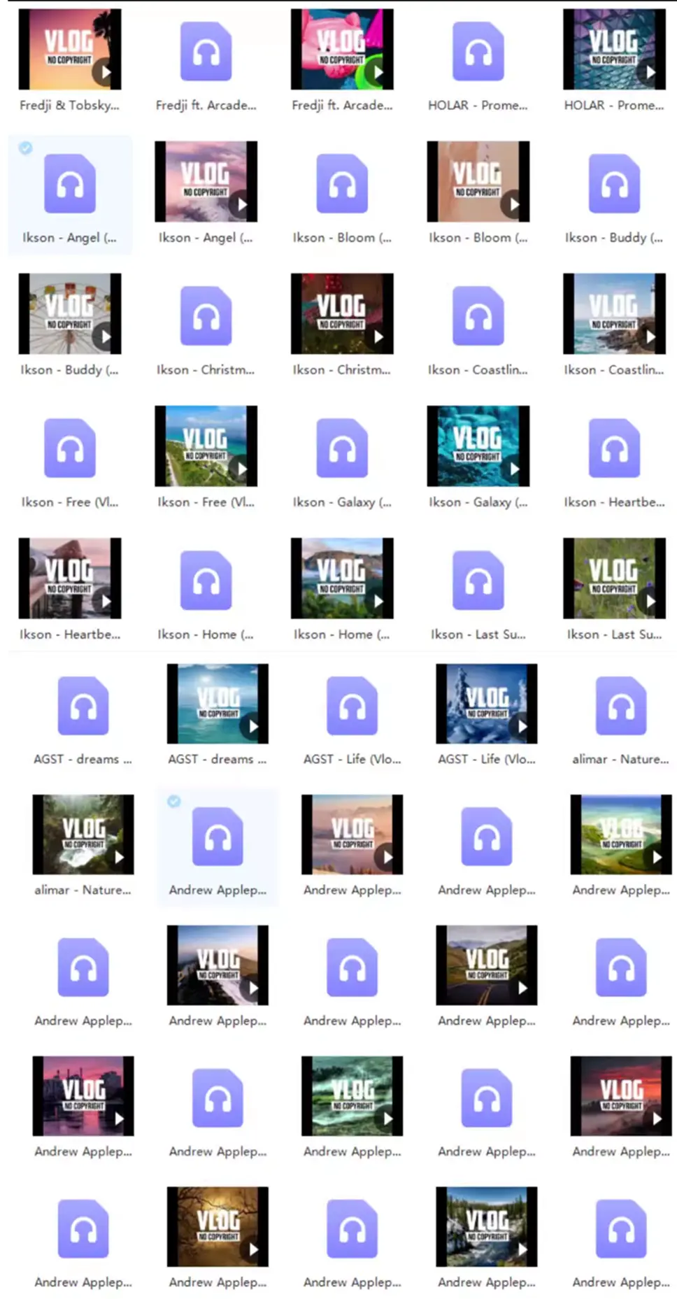 2500首免费可商用的Vlog配乐BGM音效  无版权纠纷图片 2