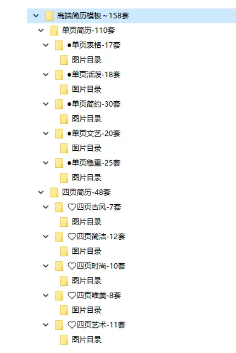 158套DOC格式高端个人简历模板图片 2