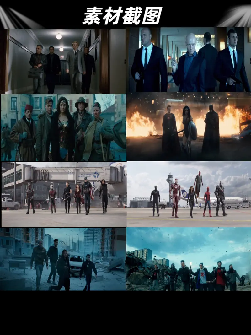 4k高清60帧影视人物混剪高燃片段短视频素材库图片 2