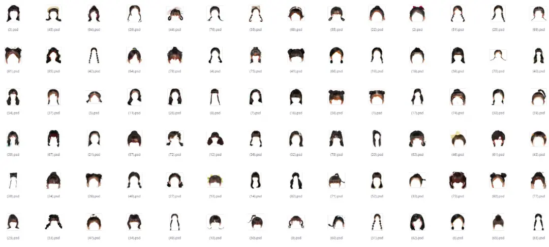 人物证件照头发素材图片合集免费分享图片 3