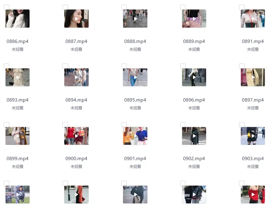 随拍街头美女视频素材合集分享