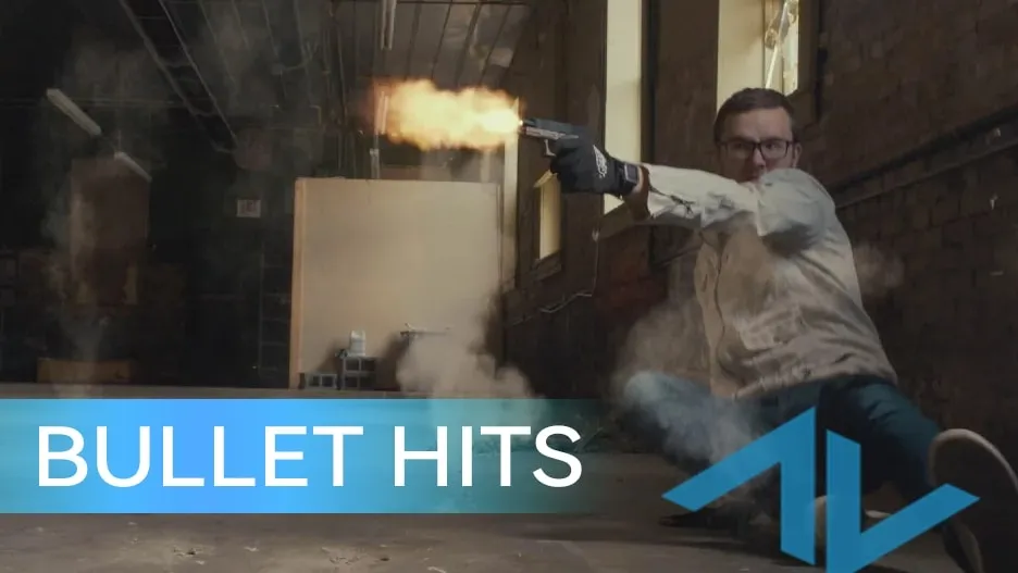 45个子弹击中目标混泥土灰尘飞扬特效动画4K视频素材