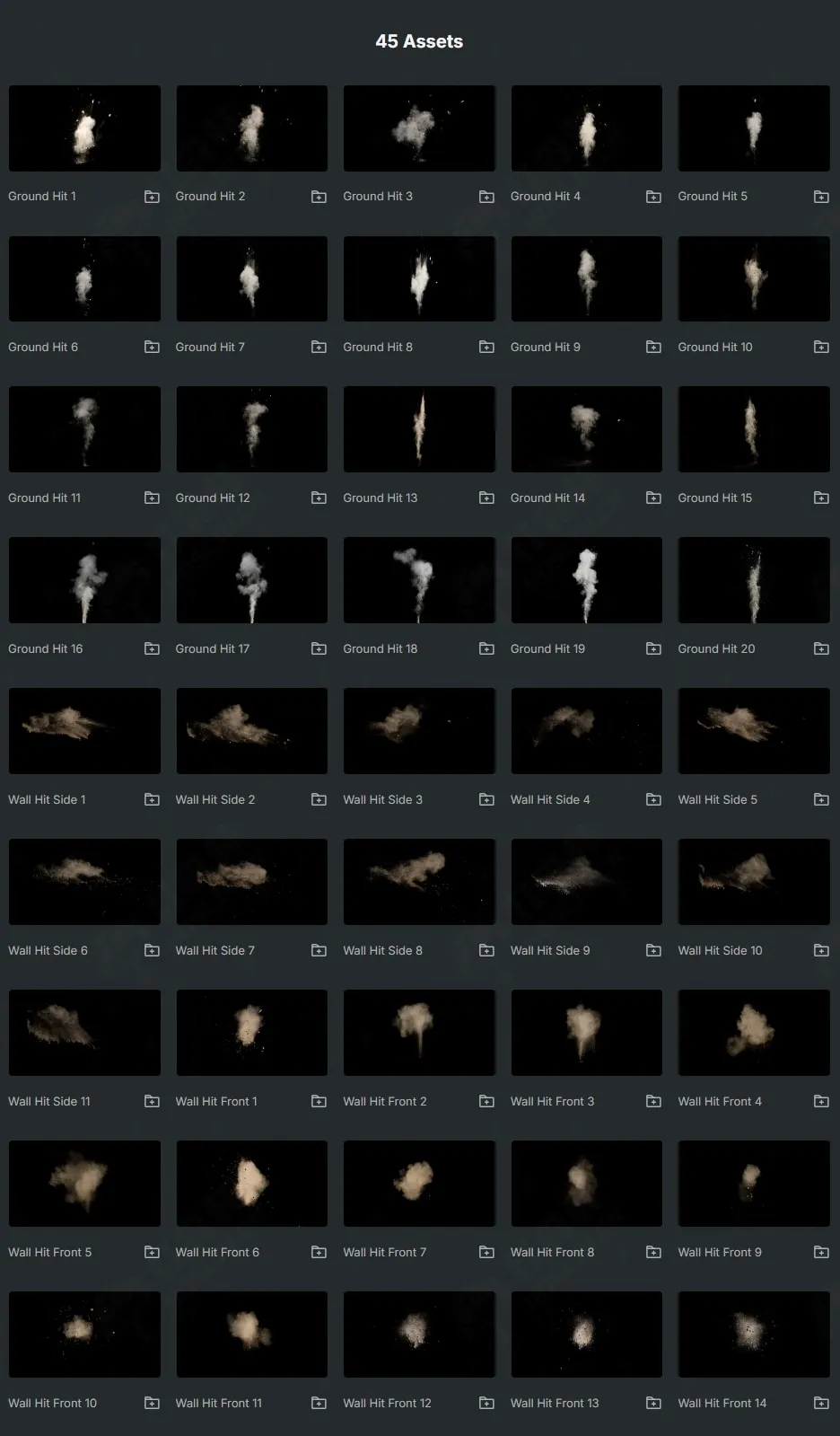 45个子弹击中目标混泥土灰尘飞扬特效动画4K视频素材图片 2