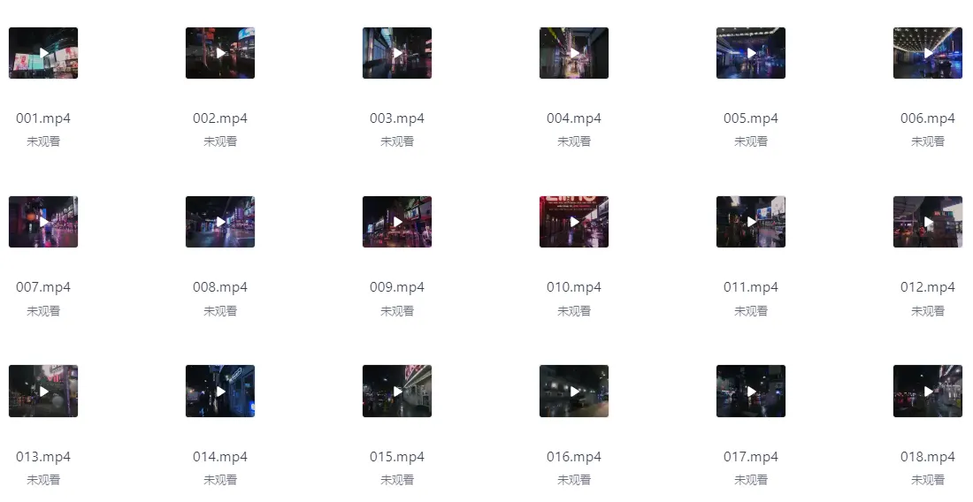 17.5G城市雨夜夜景走拍横版短视频素材免费下载图片 2