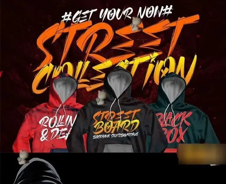 50款街头涂鸦手绘风格英文字体合集图片 2