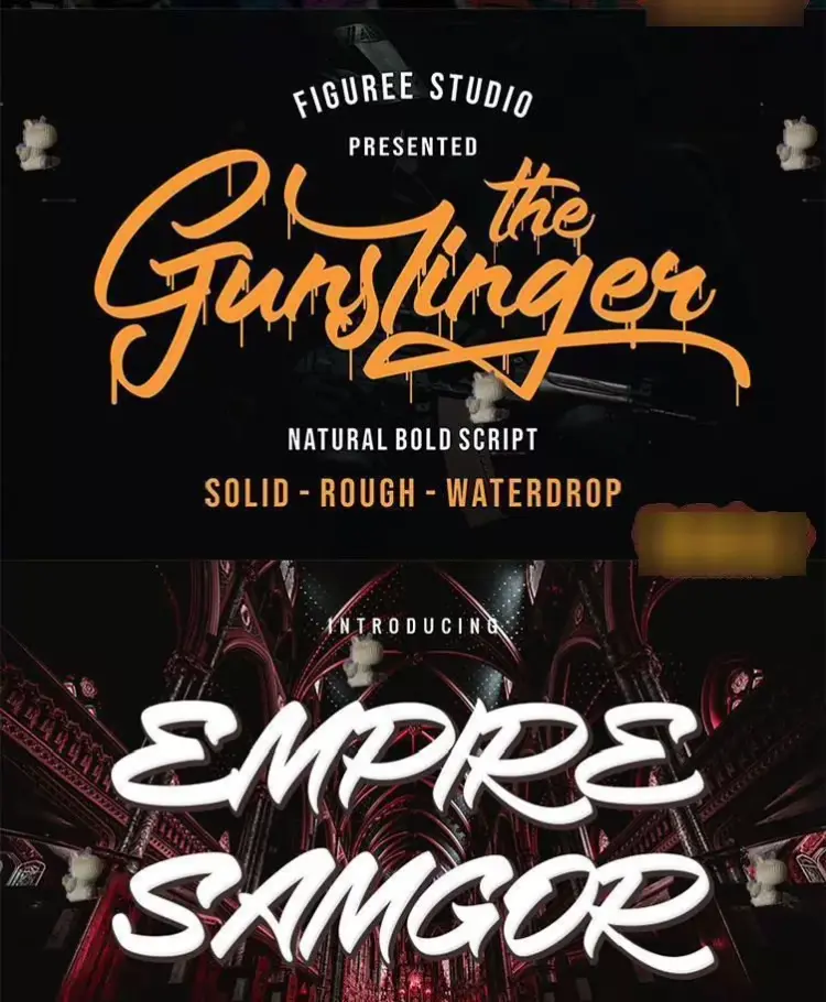 50款街头涂鸦手绘风格英文字体合集图片 4