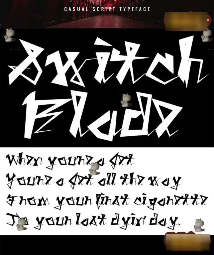 50款街头涂鸦手绘风格英文字体合集图片 5