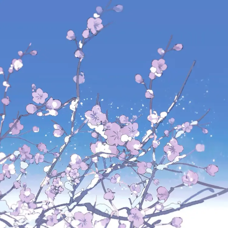 25支可商用国风梅花枝叶procreate笔刷素材图片 2