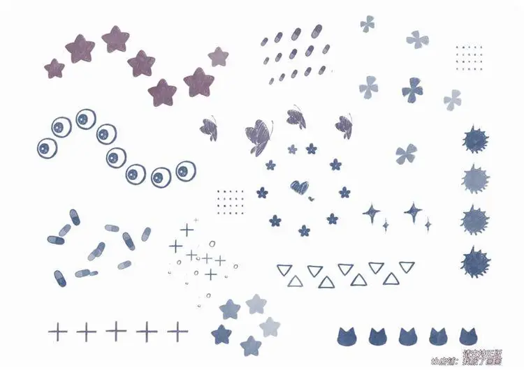 27支涂鸦风笔刷procreate装饰笔刷 可商用设计素材图片 2