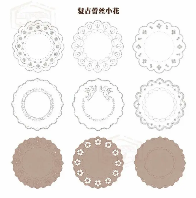 90支蕾丝背景PS+Procreate笔刷可爱花纹漫画板绘素材可商用图片 4