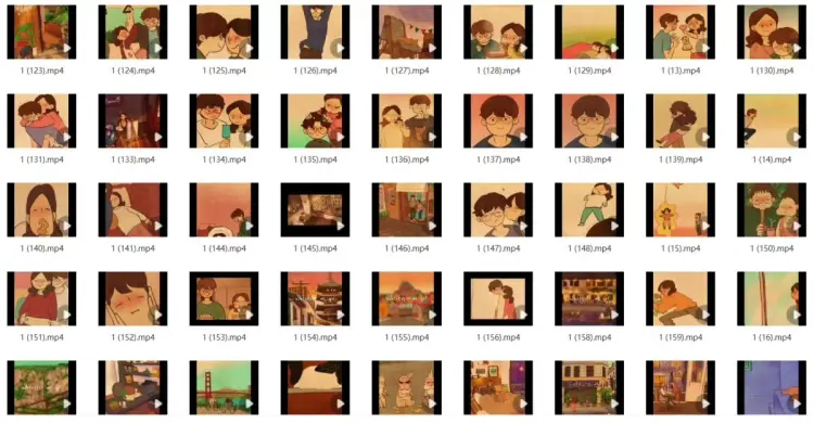 471款​韩国插画动漫视频治愈系情感镜头混剪素材图片 4