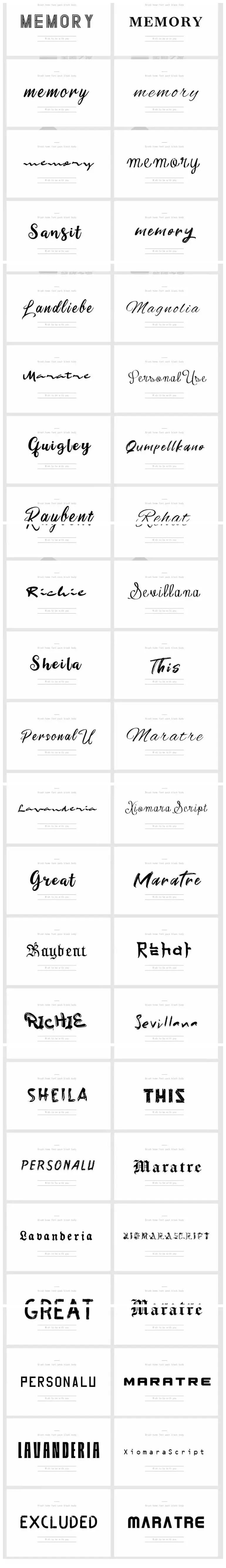 780款可商用英文+日文+韩文字体包素材下载图片 4