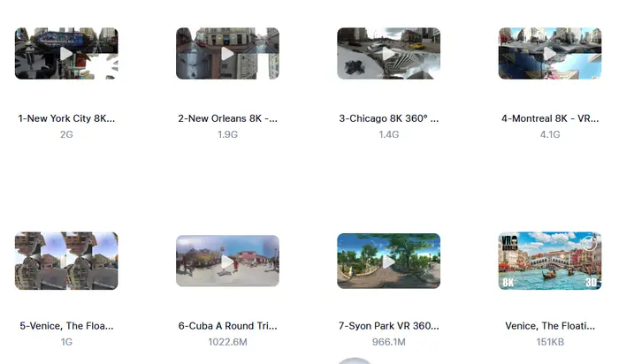 1700部360VR高清4K和8K全景视频超清素材图片 7