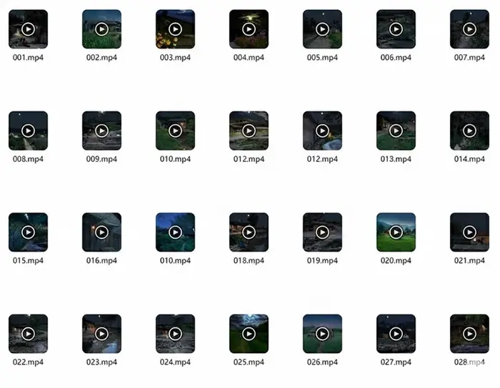 777款竖屏怀旧农村夜色风景视频素材图片 2