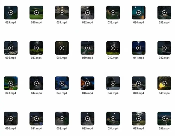 777款竖屏怀旧农村夜色风景视频素材图片 3