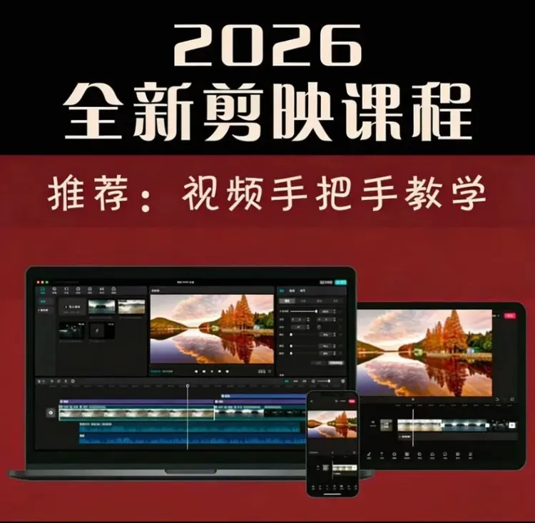 2026最新剪映视频教程 手机+电脑专业版剪影剪辑教程