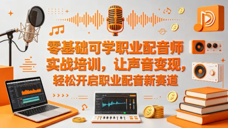 零基础可学职业配音师实战培训，让声音变现